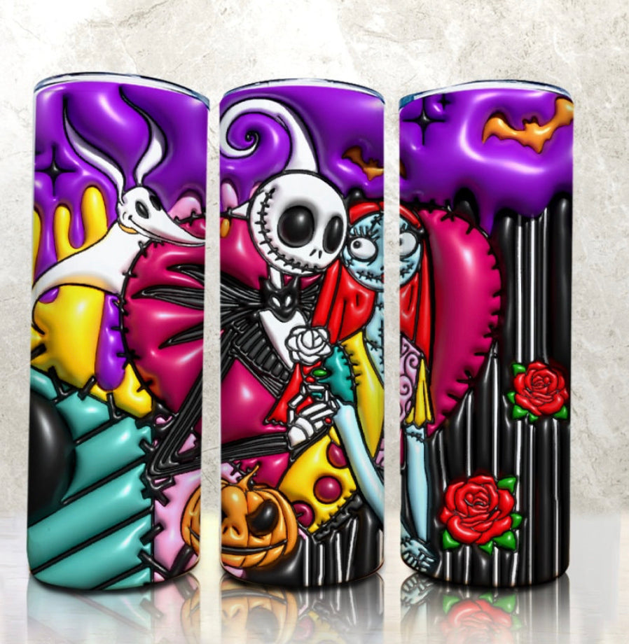 Jack & Sally 3D Tumbler