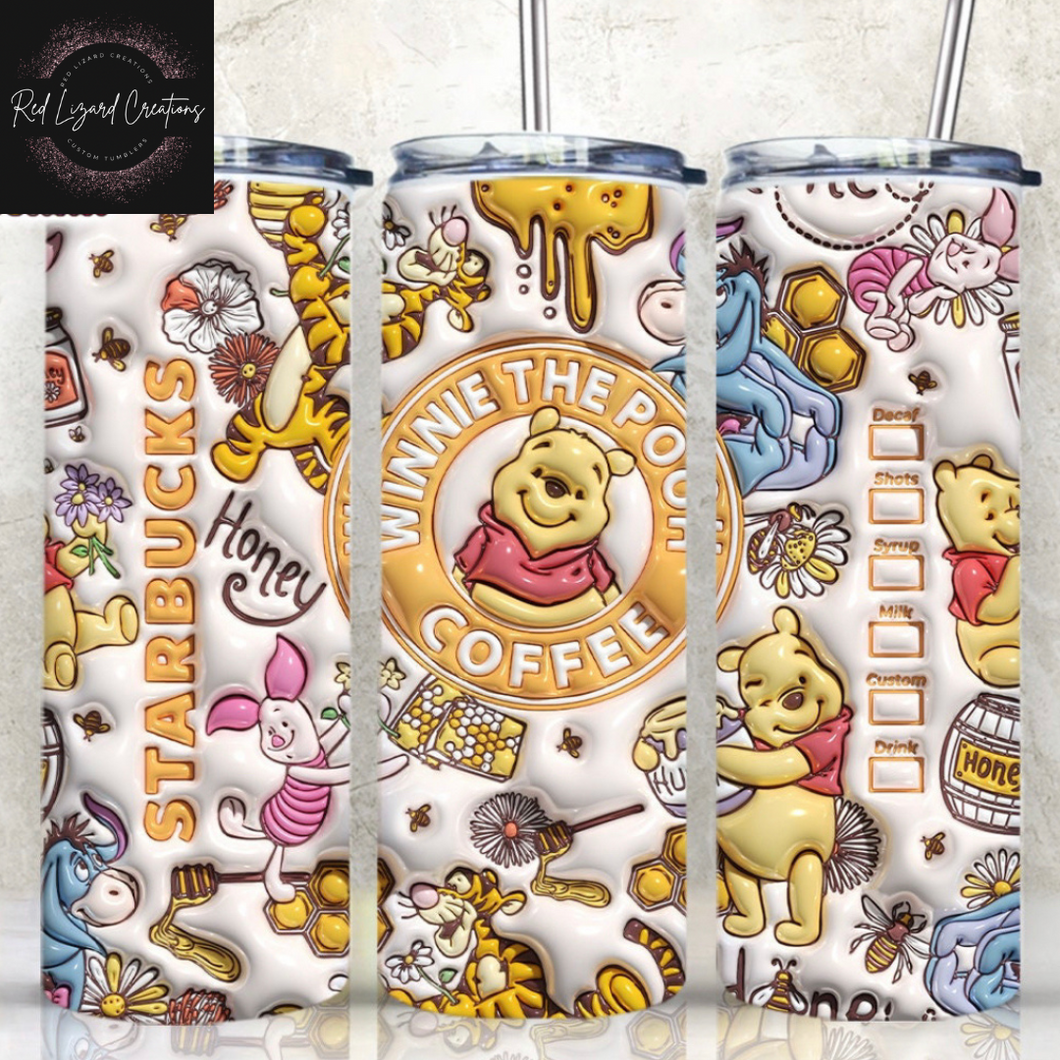 Winne The Pooh Coffee 3D Tumbler