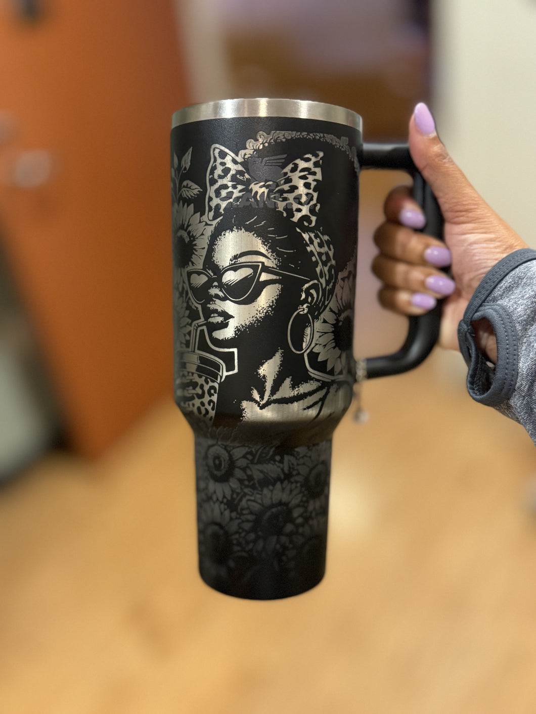 “She Overcame” Engraved Tumbler 40oz