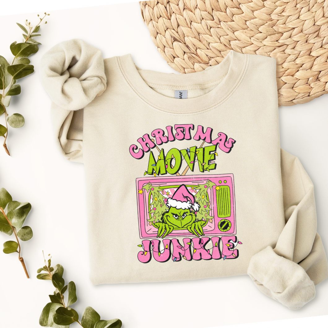 Christmas movie junkie sweatshirt