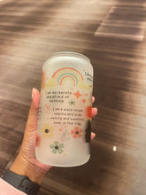 Load image into Gallery viewer, 16 oz Libbey Beer Glass Can Boho Quote Black women Positive Self Love Affirmations
