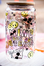 Load image into Gallery viewer, Mind Your Own Uterus 16 oz Libbey Glass Can Tumbler
